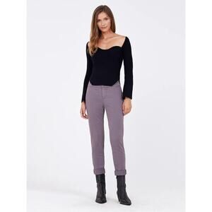 NWT Lila Ryan Women's The Zuri Tapered Leg Trouser Pants in Steel Gray Size 10